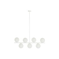 Stropné svetlo DKD Home Decor 98 x 45 x 30 cm Sklo Kov Biela 50 W