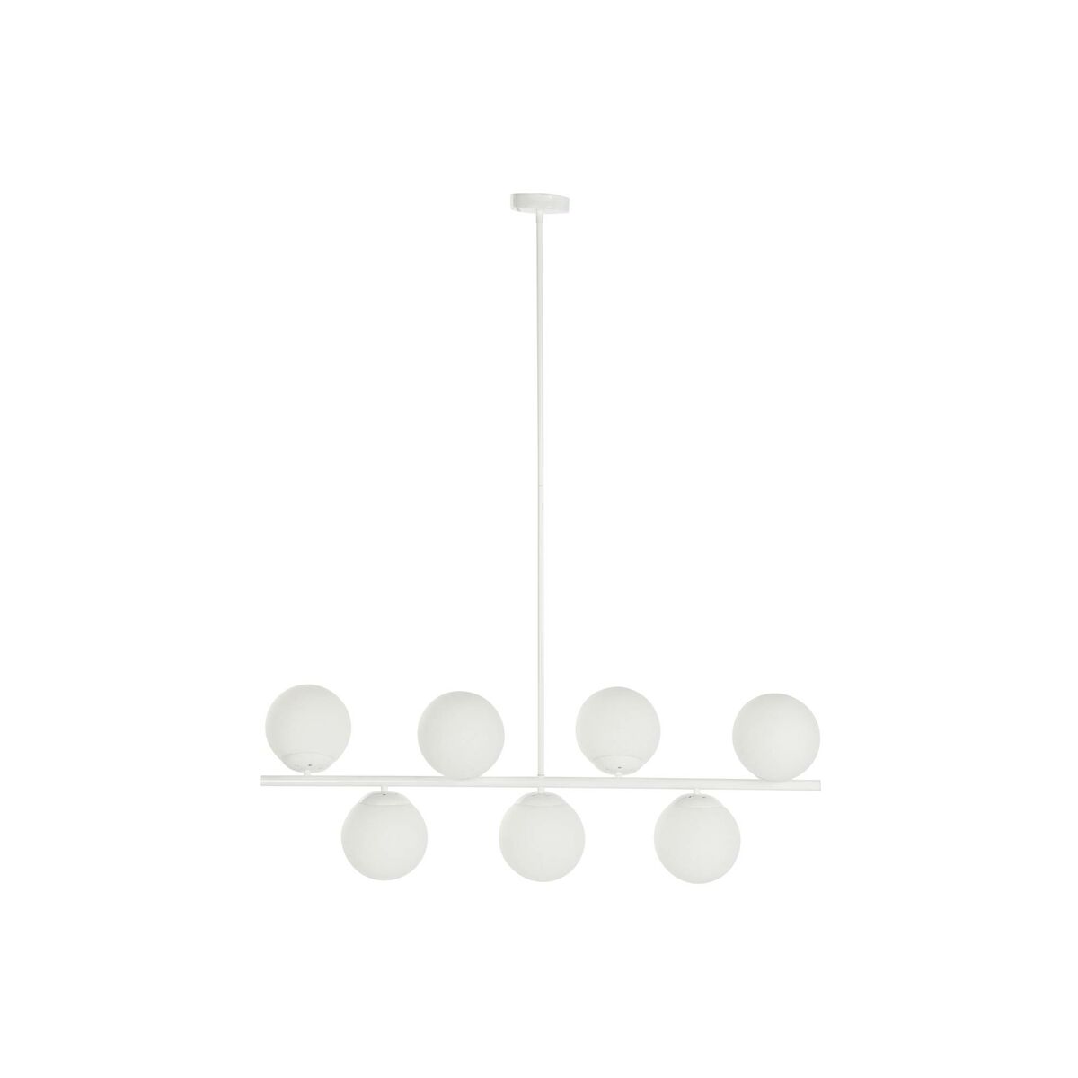 Stropné svetlo DKD Home Decor 98 x 45 x 30 cm Sklo Kov Biela 50 W