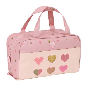 Nevyhnutné do školy Glow Lab Hearts Ružová 31 x 14 x 19 cm