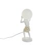 Stolná lampa Home ESPRIT Biela Zlatá Živica Plastické 220 V 18 x 17 x 44 cm
