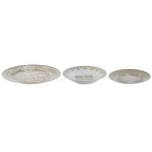 Súprava Tanierov Home ESPRIT Modrá Béžová Porcelán 18 Kusy 27 x 27 x 2 cm