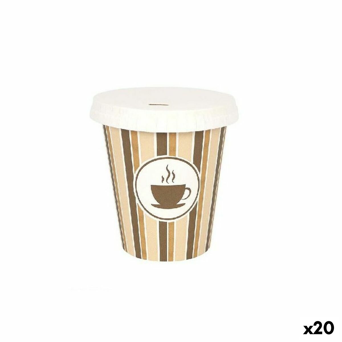 Sada pohárov Algon S vrchnákom Jednorázový; nevratný Káva Kartón 6 Kusy 250 ml (20 kusov)