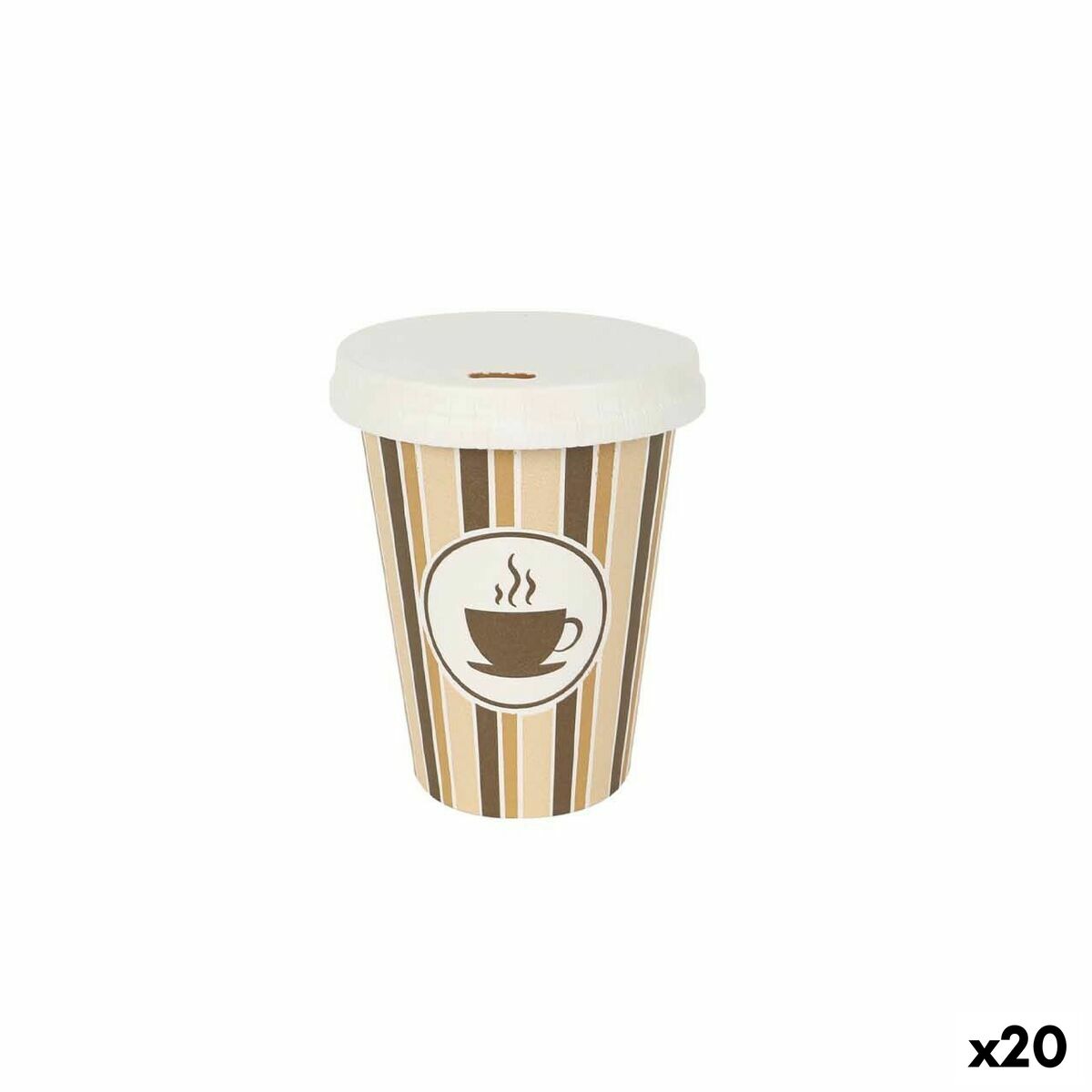 Sada pohárov Algon S vrchnákom Jednorázový; nevratný Káva Kartón 8 Kusy 220 ml (20 kusov)