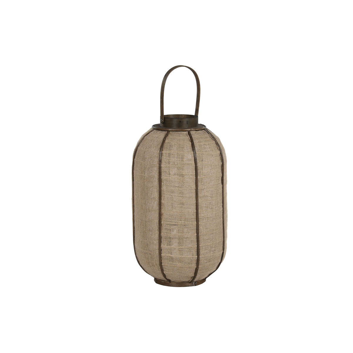Svietnik Home ESPRIT Prírodná Juta Bambus 31,5 x 31,5 x 53 cm