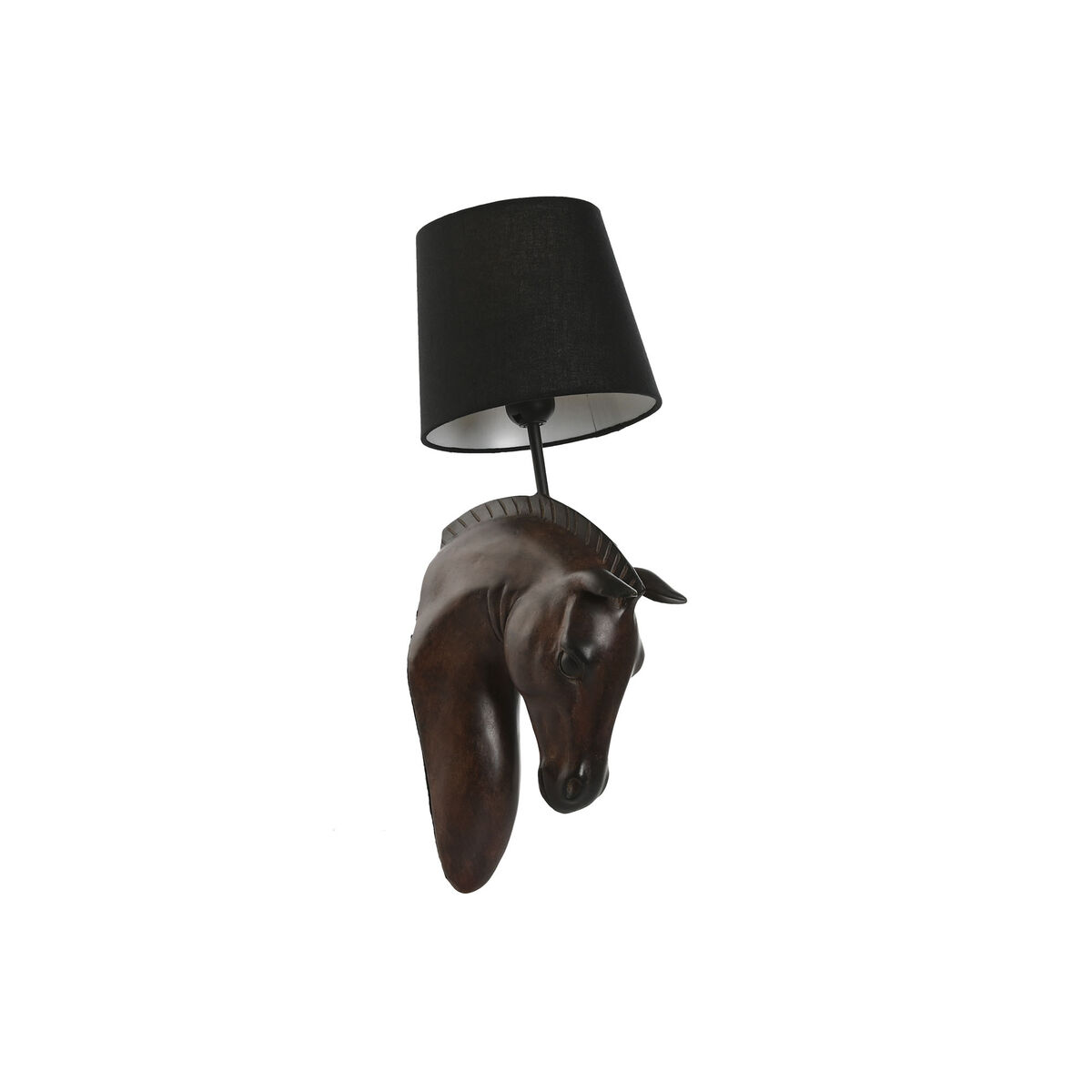 Nástenná lampa Home ESPRIT Čierna Tmavo hnedá Koloniálny štýl Kôň 220 V 18 x 21,5 x 50,5 cm (2 kusov)