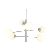 Stropné svetlo DKD Home Decor 96 x 73 x 50 cm Sklo Kov Biela 50 W