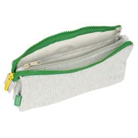 Trojitý peračník Benetton Pop Sivá (22 x 12 x 3 cm)