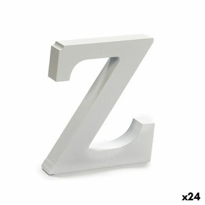 Písmeno Z Drevo Biela (2 x 16 x 14,5 cm) (24 kusov)