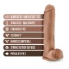 Realistické dildo Blush Au Naturel TPE Ø 5,1 cm (23,5 cm)