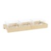 Tácka na chuťovky DKD Home Decor 31,5 x 11 x 6 cm Sklo Prírodná 280 ml