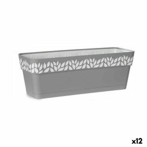Samozavlažovací hrantík Stefanplast Cloe Sivá Plastické 49,5 x 17 x 19 cm (12 kusov)