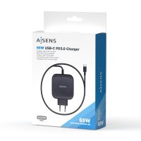 k7Ibqw309R4ppk Stenová nabíjačka Aisens ASCH-1PD65WL-BK Čierna 65 W (1 kusov)