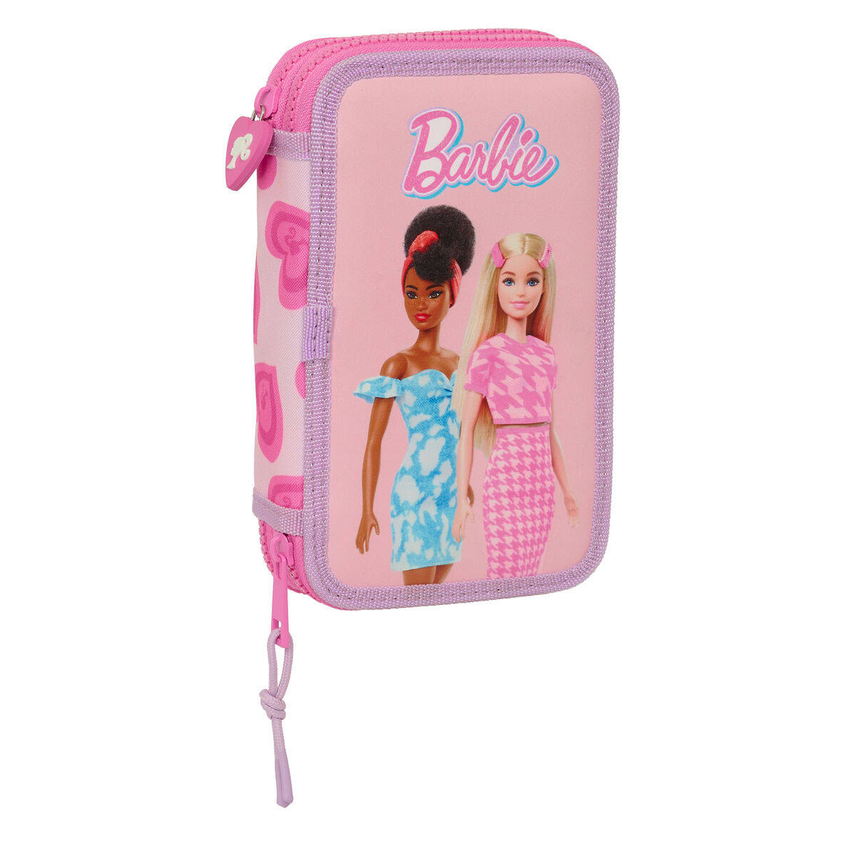 Dvojitý peračník PLUMIER Barbie Love Ružová 12.5 x 19.5 x 4 cm 28 Kusy