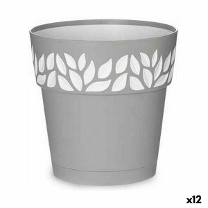Samozavlažovací kvetináč Stefanplast Cloe Sivá Plastické 19 x 19 x 19 cm (12 kusov)
