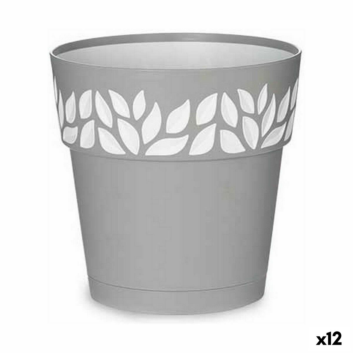 Samozavlažovací kvetináč Stefanplast Cloe Sivá Plastické 19 x 19 x 19 cm (12 kusov)