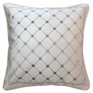 Vankúšik DKD Home Decor 8424001850327 Sivá 45 x 10 x 45 cm Biela Kosoštvorce