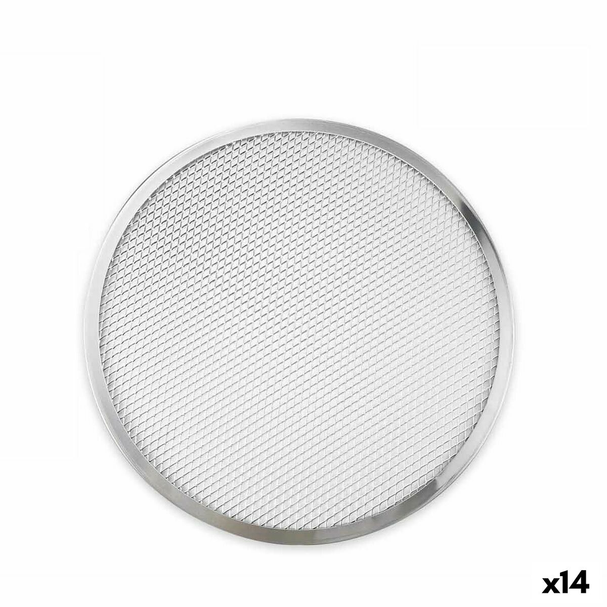 Plech do rúry Quttin Ø 38 cm Striebristý Mriežka Aluminium (14 kusov)