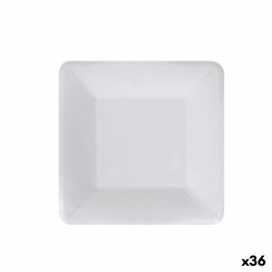 Sada tanierov Algon Jednorázový; nevratný Biela Kartón 18 cm (36 Kusov)