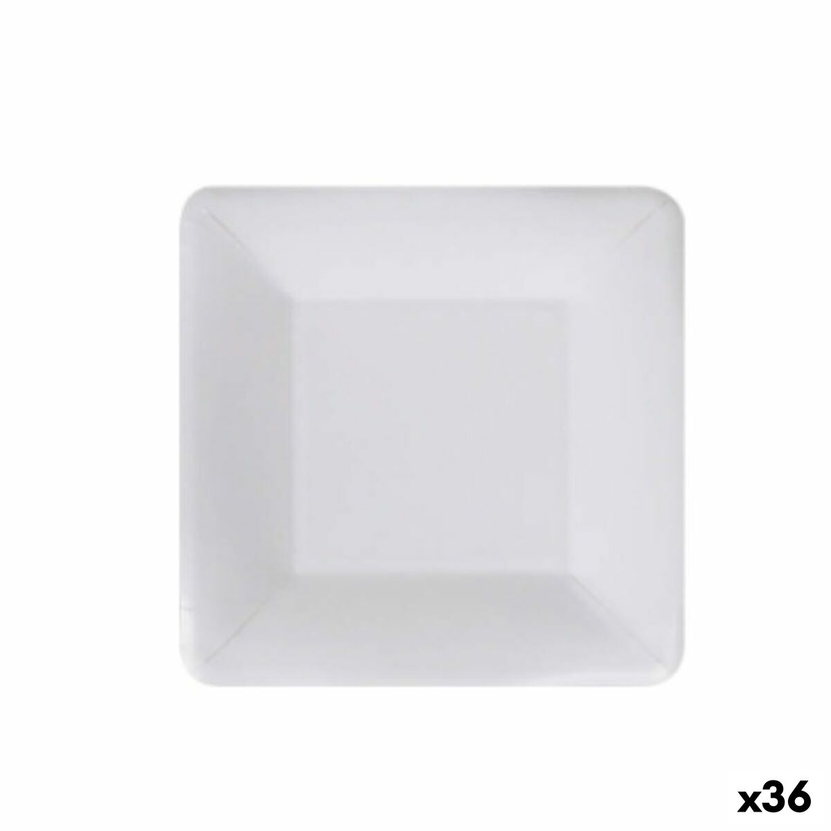 Sada tanierov Algon Jednorázový; nevratný Biela Kartón 18 cm (36 Kusov)