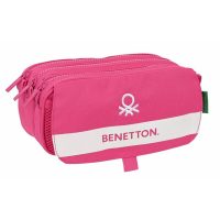 Trojitý peračník Benetton Raspberry 21,5 x 10 x 8 cm Fuchsiová