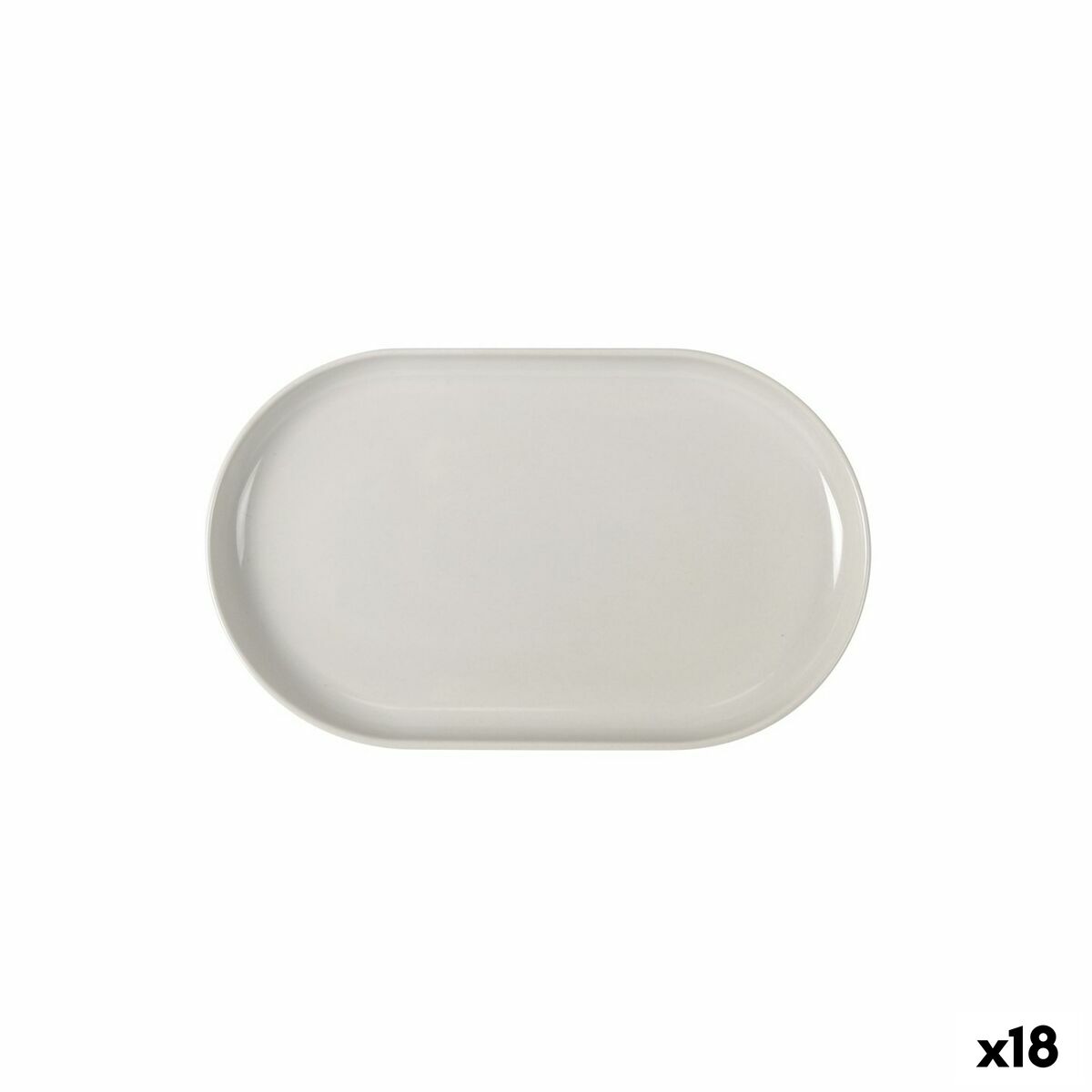 Tácka na chuťovky La Mediterránea Ivory Oválny 25 x 15 x 2,2 cm (18 kusov)
