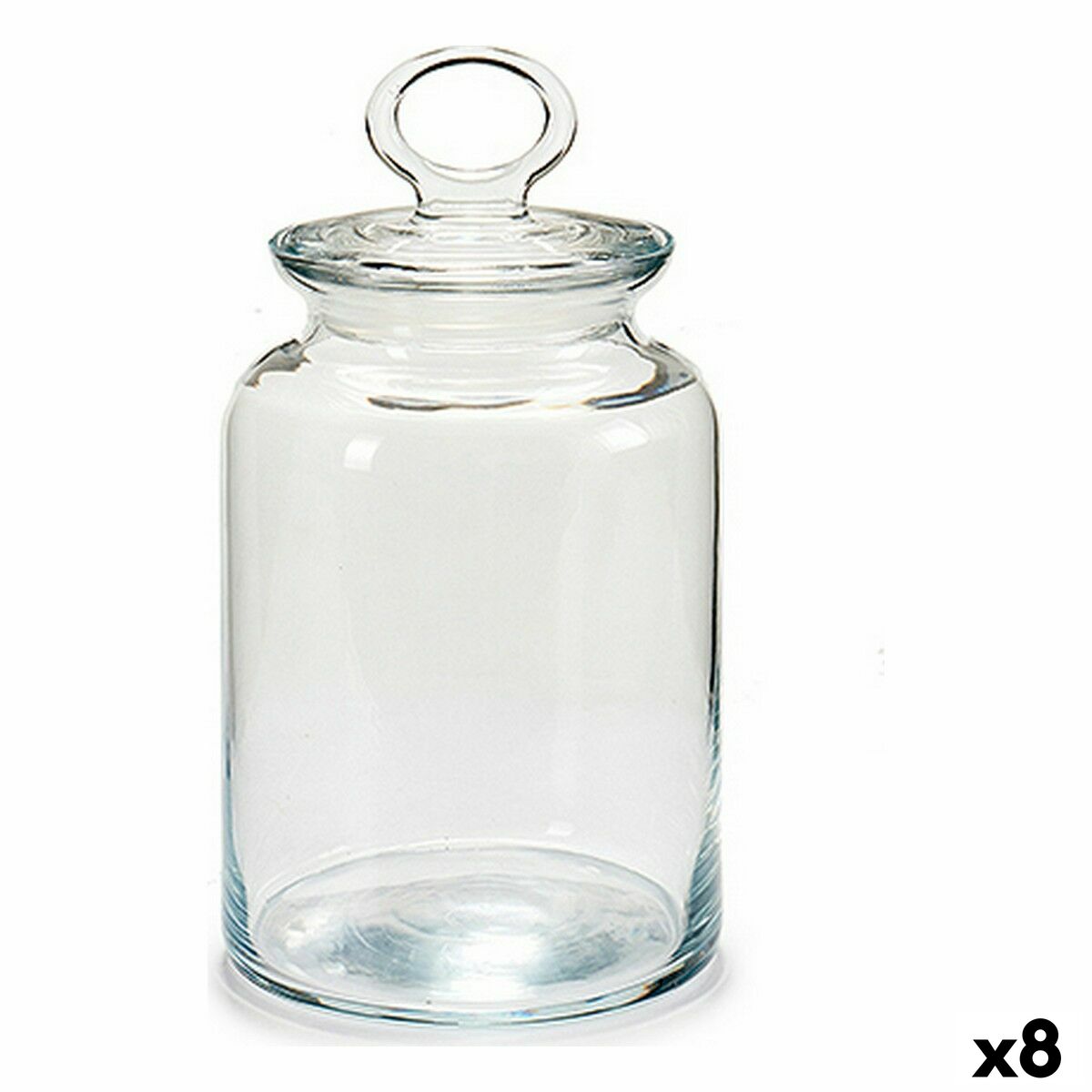 Pohár Kitchen 11,5 x 17,5 x 11,5 cm Transparentná Silikónové Sklo 1 L (8 kusov)