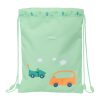 Batoh so šnúrkami Safta Coches zelená 26 x 34 x 1 cm