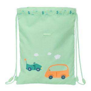 Batoh so šnúrkami Safta Coches zelená 26 x 34 x 1 cm