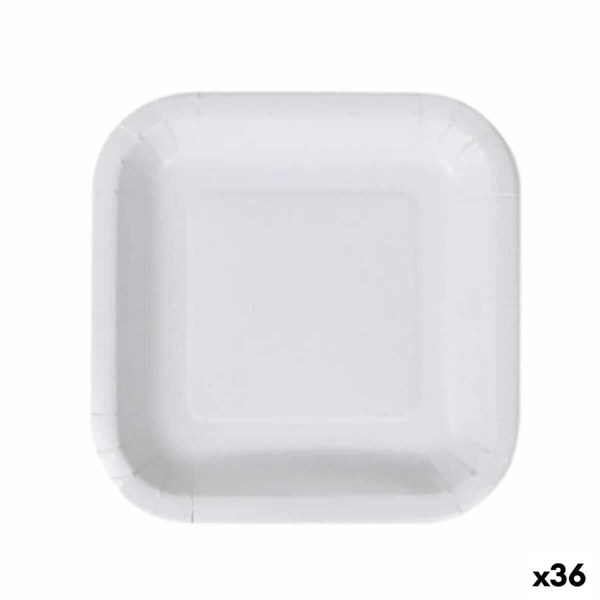 Sada tanierov Algon Jednorázový; nevratný Biela Kartón 20 cm (36 Kusov)