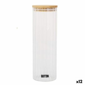 Priesvitná sklenená nádoba Quttin    9 x 27 cm 1,4 L (12 kusov)