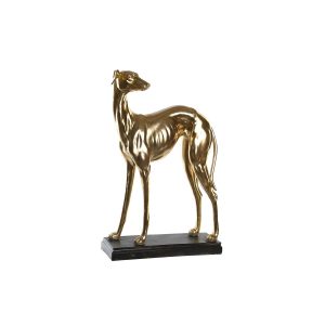 Dekoratívne postava DKD Home Decor 44,5 x 17 x 65,5 cm Čierna Zlatá pes