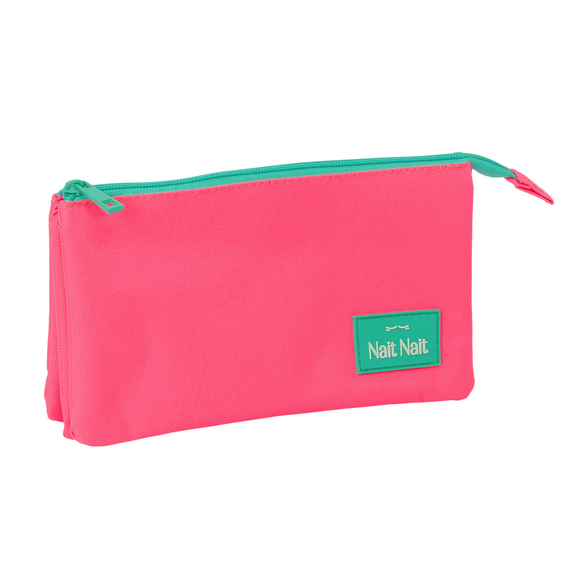 Trojitý peračník Nait Nait Rosa fluor Ružová 22 x 12 x 3 cm