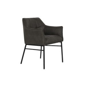 Stol DKD Home Decor Čierna Tmavo hnedá Tmavo-sivá 60 x 60 x 84 cm