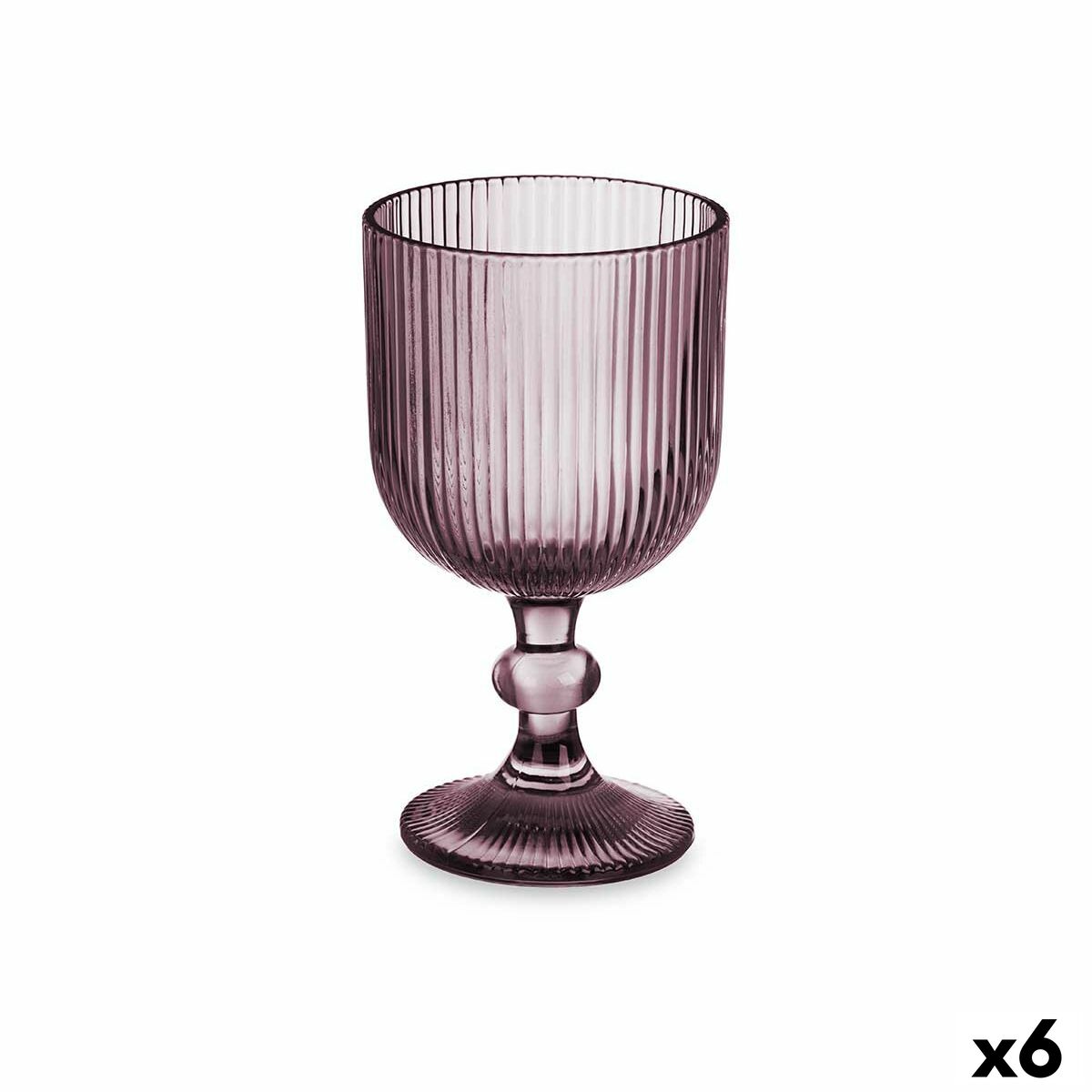 Pohár vína Oruhy Sivá Sklo 260 ml (6 kusov)