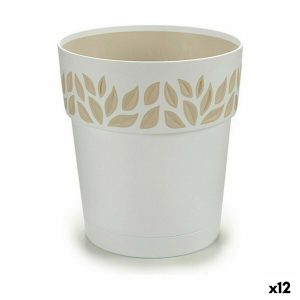 Samozavlažovací kvetináč Stefanplast Cloe Biela Plastické 15 x 15 x 15 cm (12 kusov)