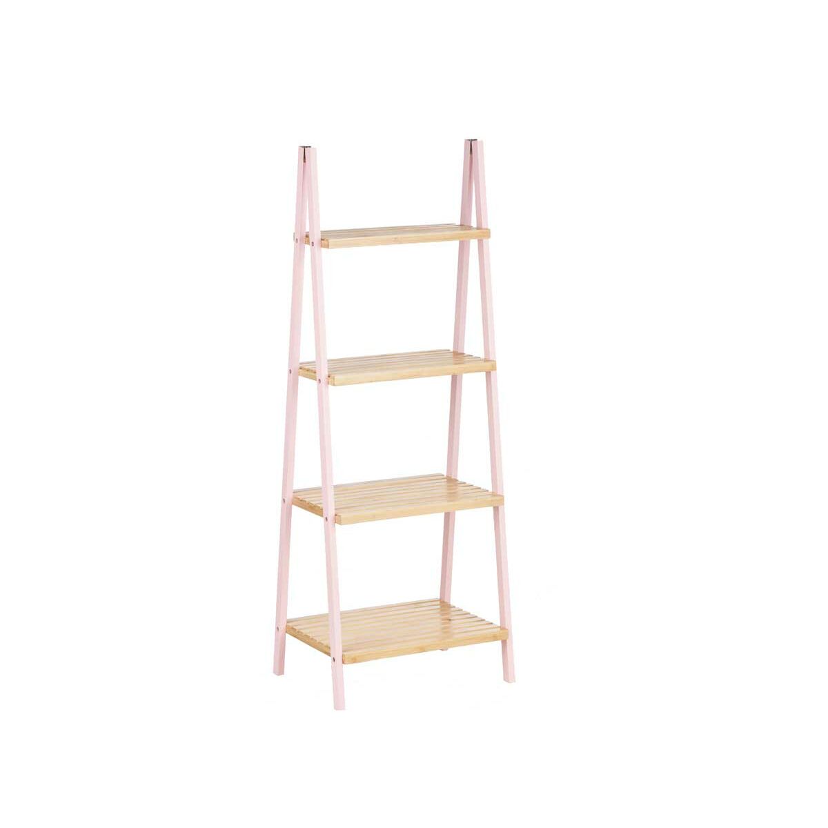 Polička do kúpelne Ružová Prírodná Bambus Drevo 40 x 109,3 x 30 cm