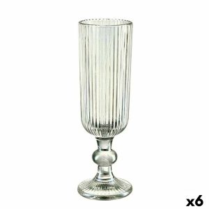Pohár šampanského Oruhy zelená Sklo 160 ml (6 kusov)