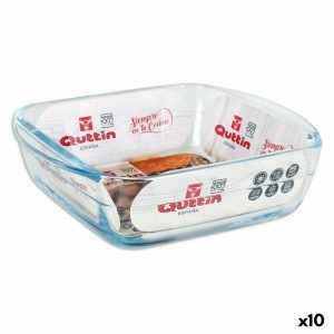 Plech do rúry Quttin 66603 1,1 L Sklo Hranatý 1,1 L 19,7 x 16,8 x 5,6 cm (10 kusov)