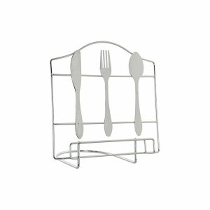 Pult DKD Home Decor Príborov Striebristý Kov Plastické 23 x 15 x 22 cm