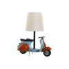 Stolná lampa Home ESPRIT Modrá Oranžová Ľan Kov 31 x 15 x 34 cm