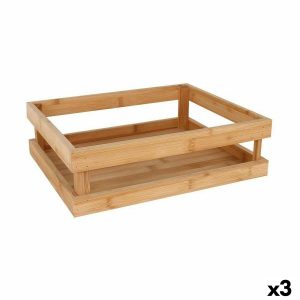 Tácka na chuťovky Bambus 32,5 x 26,5 x 10 cm  (3 kusov)