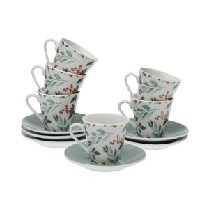 Sada 6 Hrnčekov na Kávu Versa Acebo Porcelán