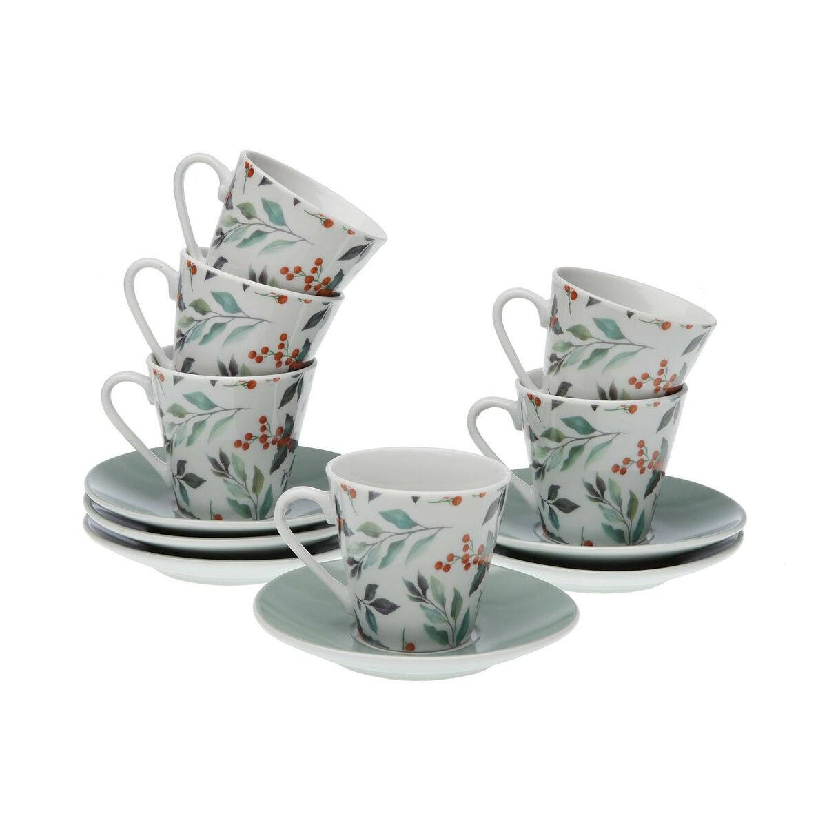 Sada 6 Hrnčekov na Kávu Versa Acebo Porcelán