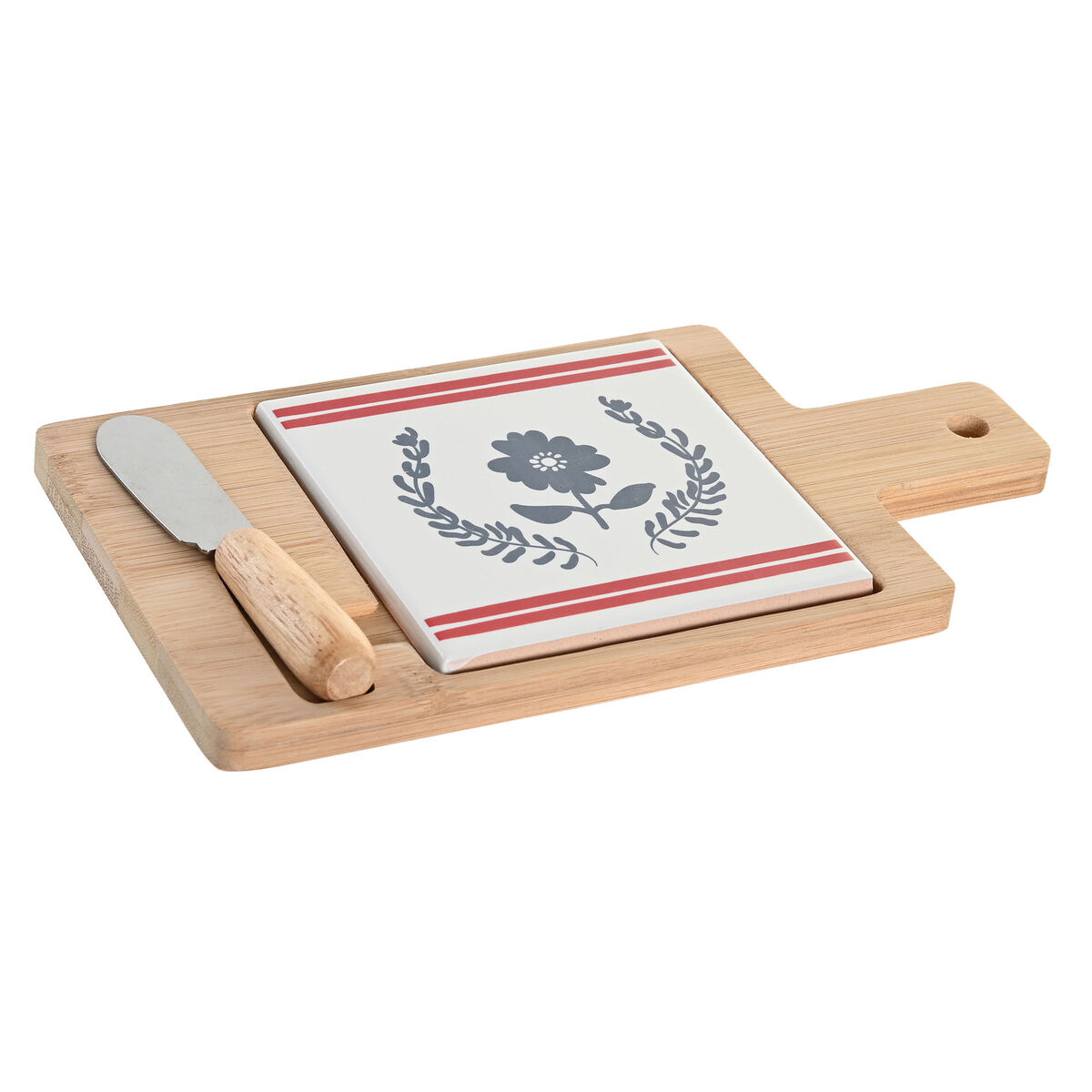 Sada Pohárov na Aperitív DKD Home Decor 21,5 x 11,8 x 1,5 cm Prírodná Červená Modrá Biela Kamenina Stredozemný Domy