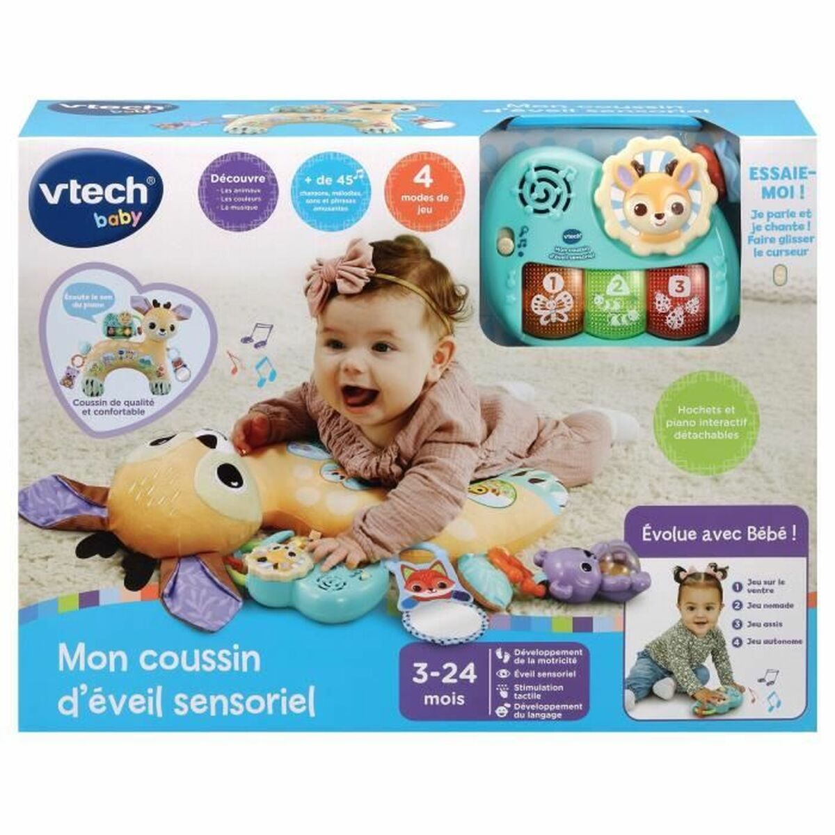 Hra zručnosti pre bábätko Vtech Baby MON COUSSIN D’ÉVEIL SENSORIEL