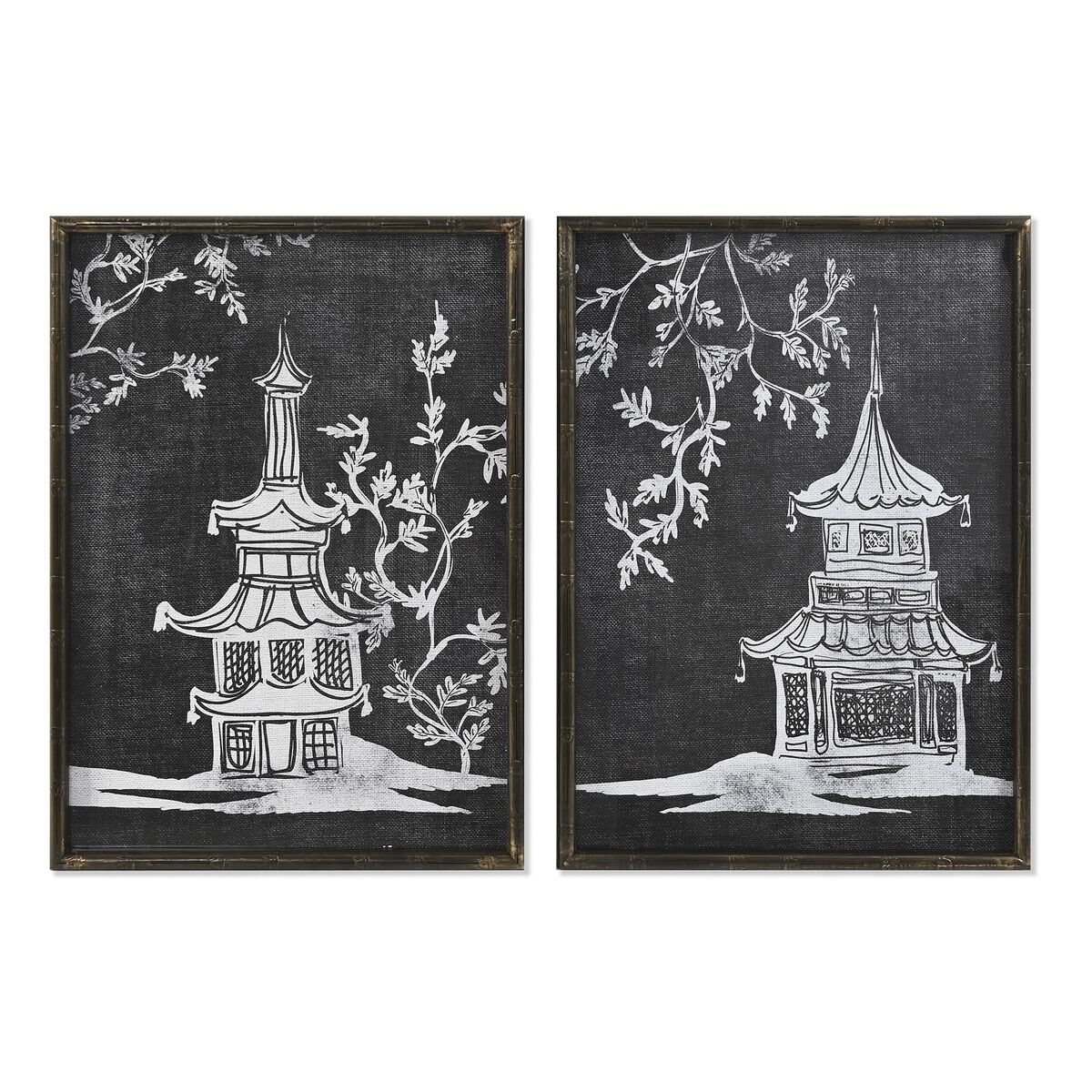 Maľba DKD Home Decor 50 x 2,8 x 70 cm Orientálny (2 kusov)