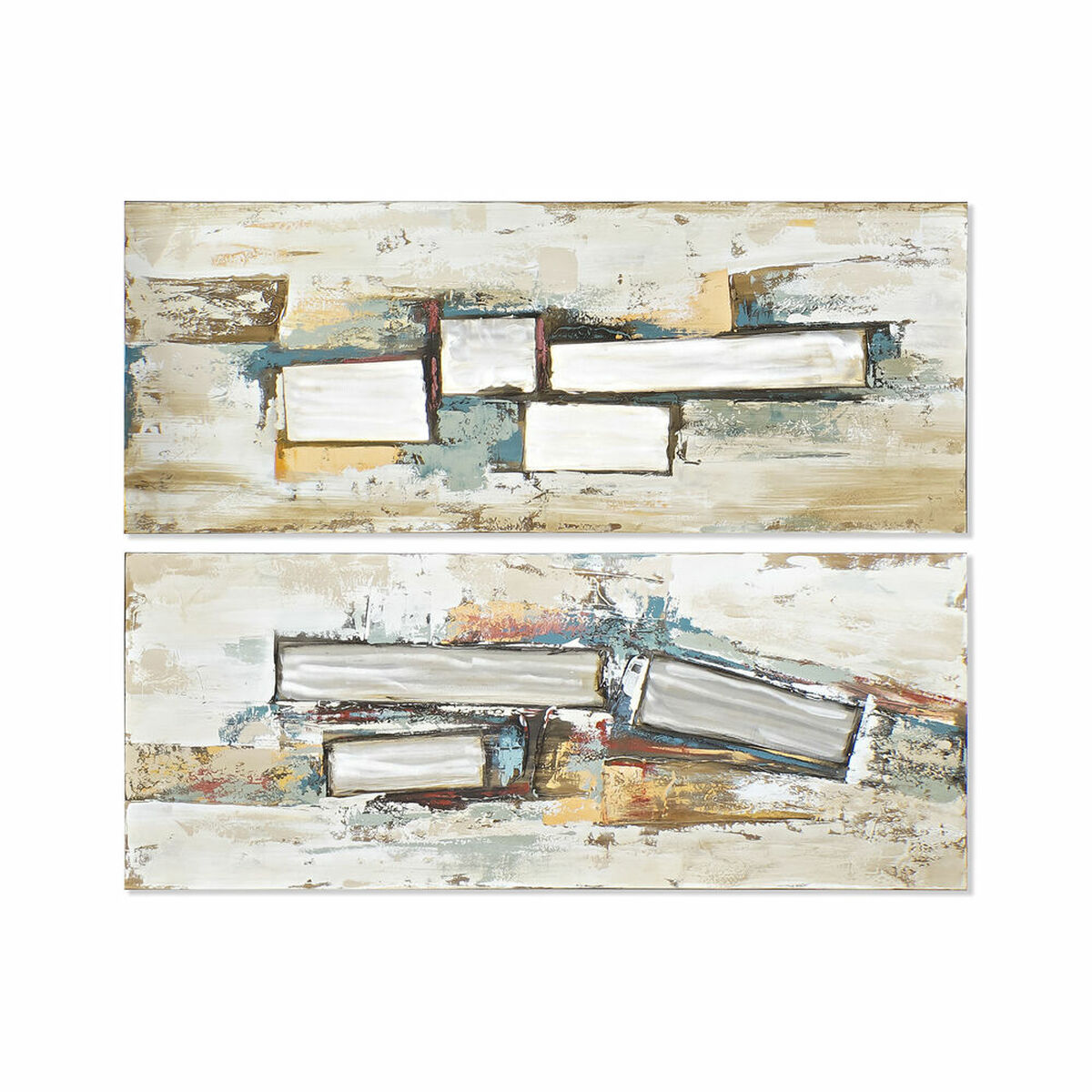 Maľba DKD Home Decor 150 x 3 x 60 cm Abstraktný Loft (2 kusov)