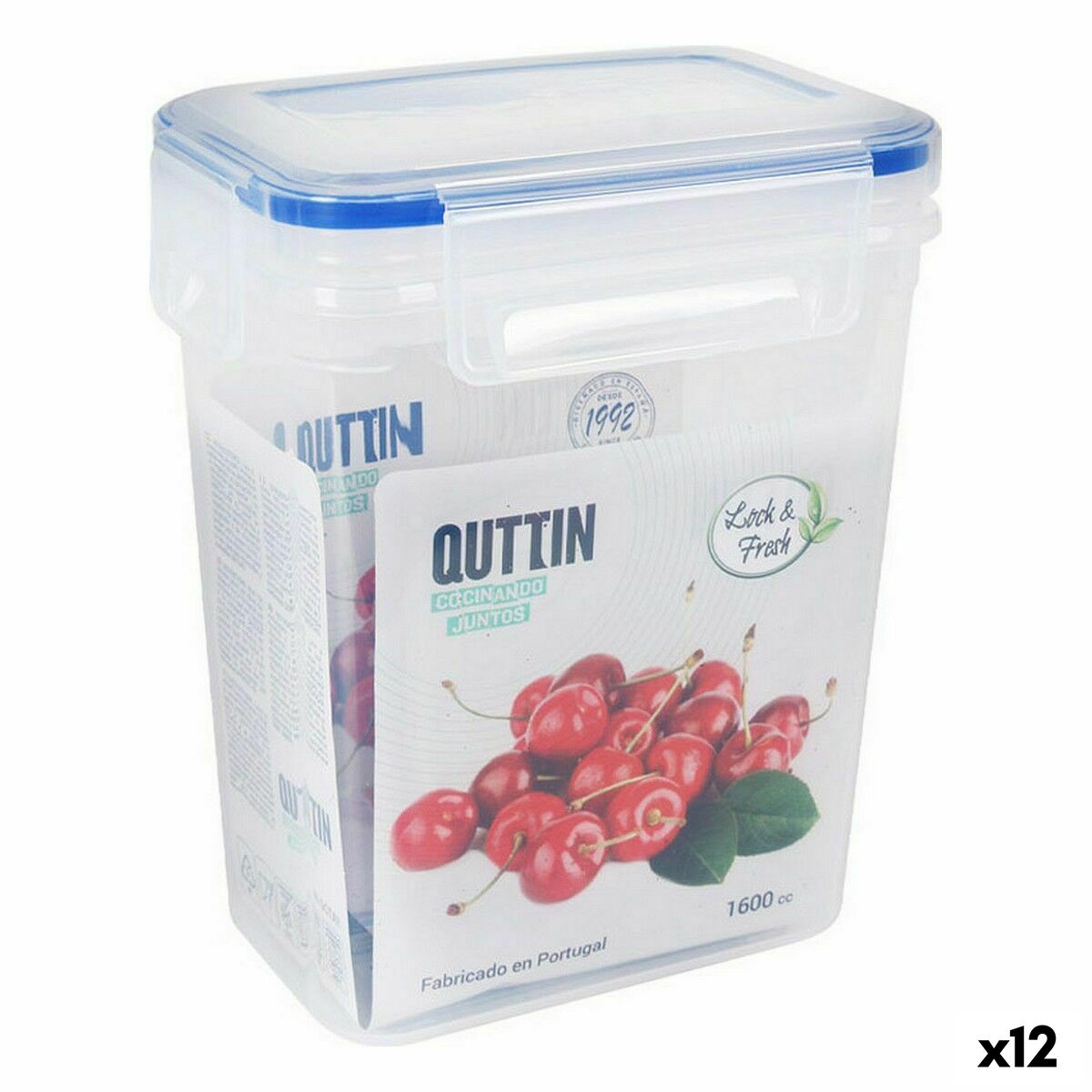 Tepelný obedár Quttin 1,6 L Obdĺžnikový 15 x 10 x 18 cm (12 kusov)