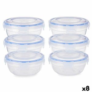 Súprava boxov Hermetický Modrá Transparentná Plastické 800 ml 15,5 x 7,5 x 15,5 cm (8 kusov)