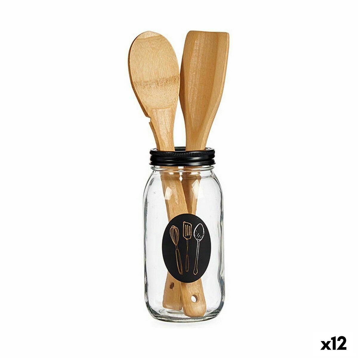 Pohár Kuchynská lopatka Kov 840 ml 9 x 17 x 9 cm (12 kusov)